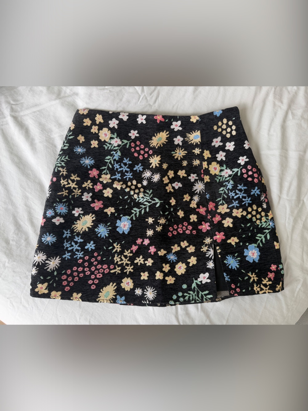 Women’s Black Floral Mini Skirt